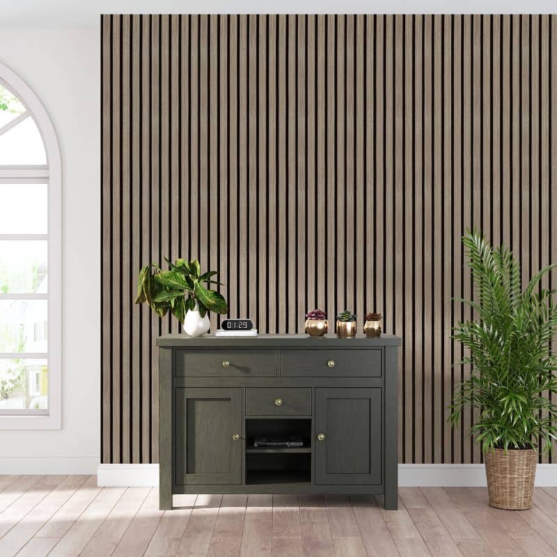 STRIVO Premium Walnut Acoustic Slat Wall Panel - Image 4