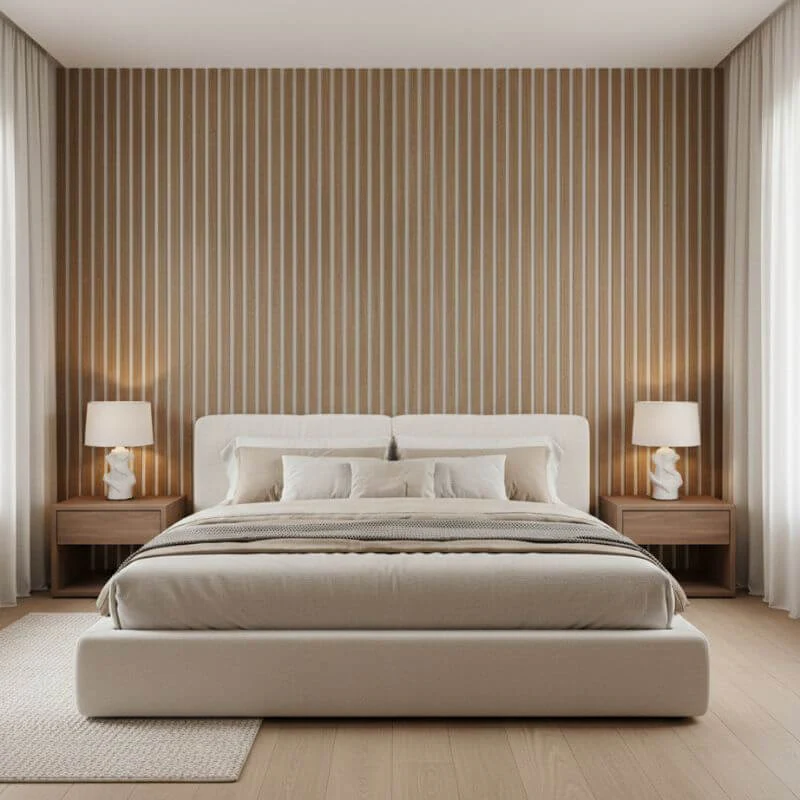 STRIVO Premium Walnut Acoustic Slat Wall Panel - Image 7