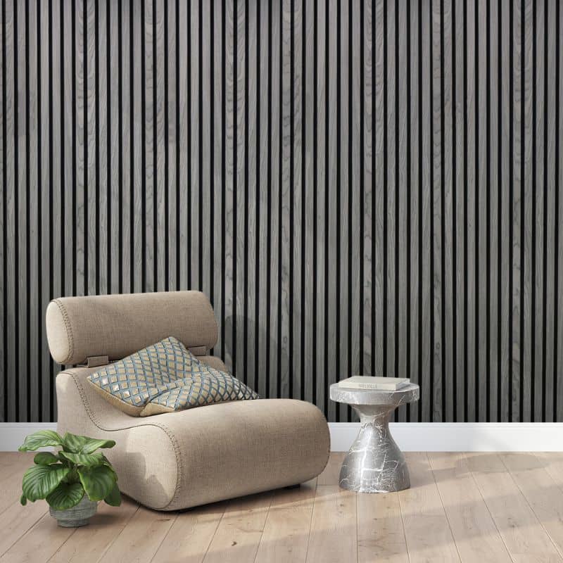 STRIVO Acoustic Slat Panel - Dark Grey Oak - Image 5