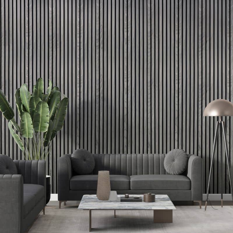 STRIVO Acoustic Slat Panel - Dark Grey Oak - Image 6