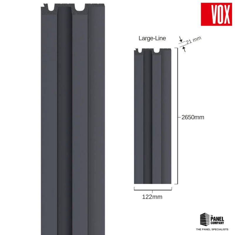 Vox Linerio Anthracite Slat Panel | Available in S-Line, M-Line & L-Line - Image 6