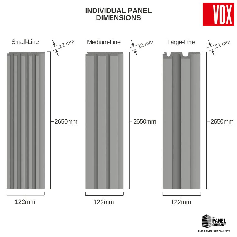 Vox Linerio Grey Slat Panel | Available in S-Line, M-Line & L-Line - Image 8