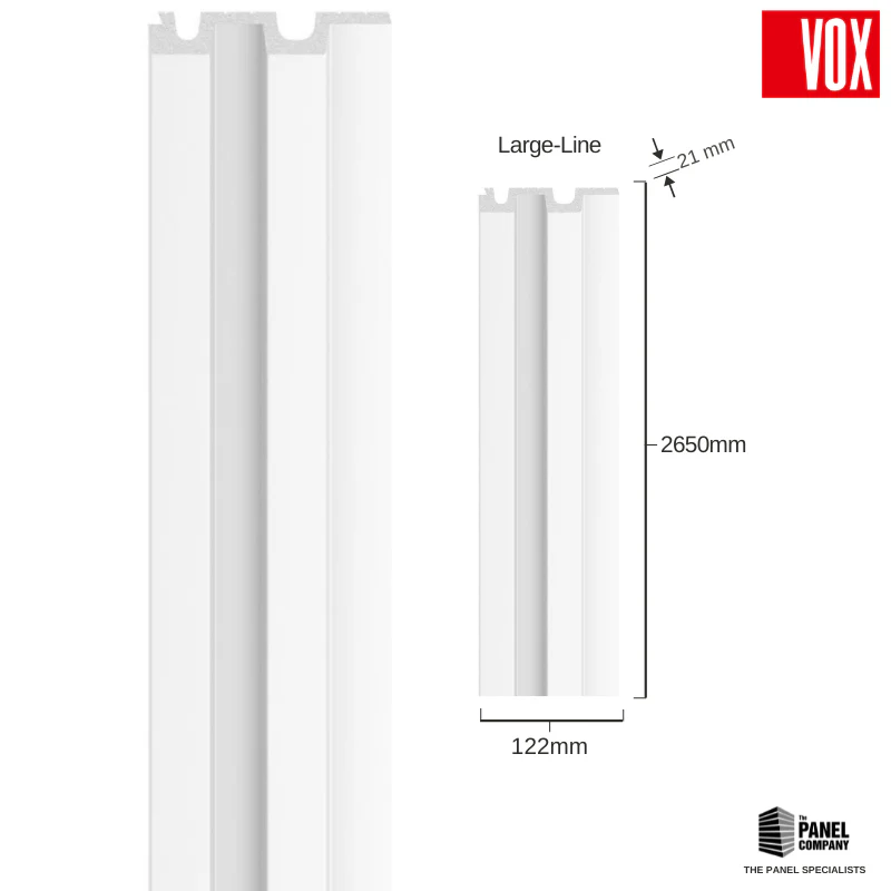 Vox Linerio White Slat Panel | Available in S-Line, M-Line & L-Line - Image 8