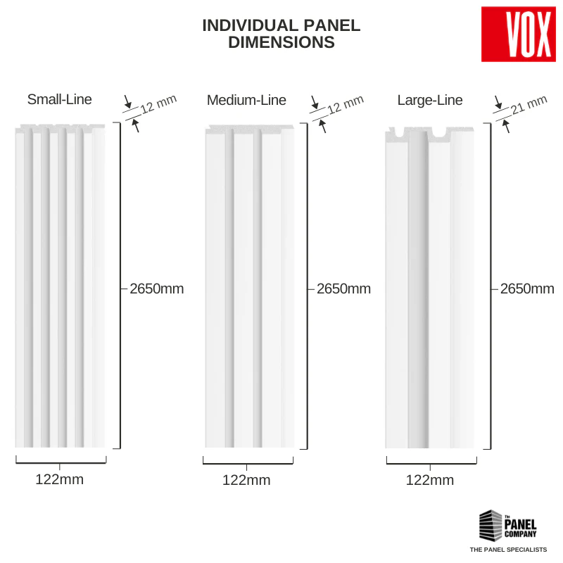 Vox Linerio White Slat Panel | Available in S-Line, M-Line & L-Line - Image 9
