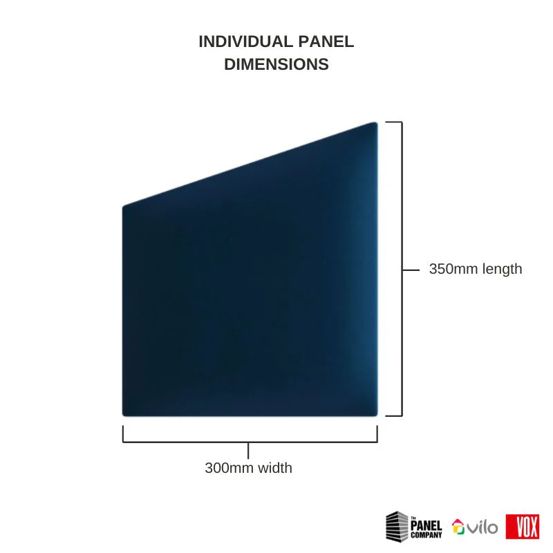 Vox Vilo Upholstered Panel - Navy Blue | Geo 300mm x 350mm - Image 3
