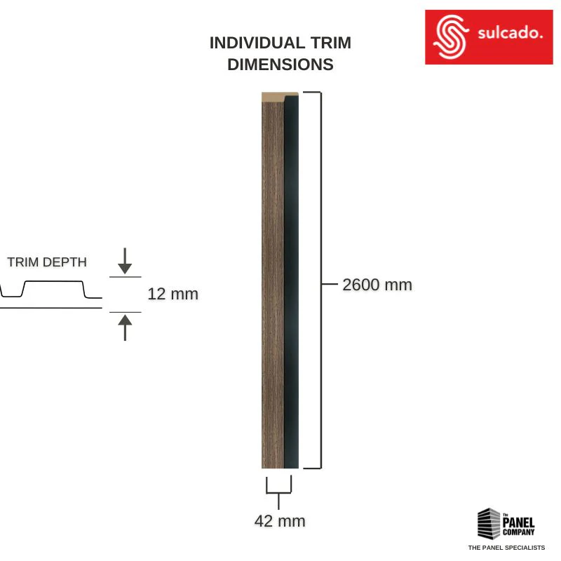 Walnut 3D Slat Wall Panel Framing Trim - Sulcado - Image 4