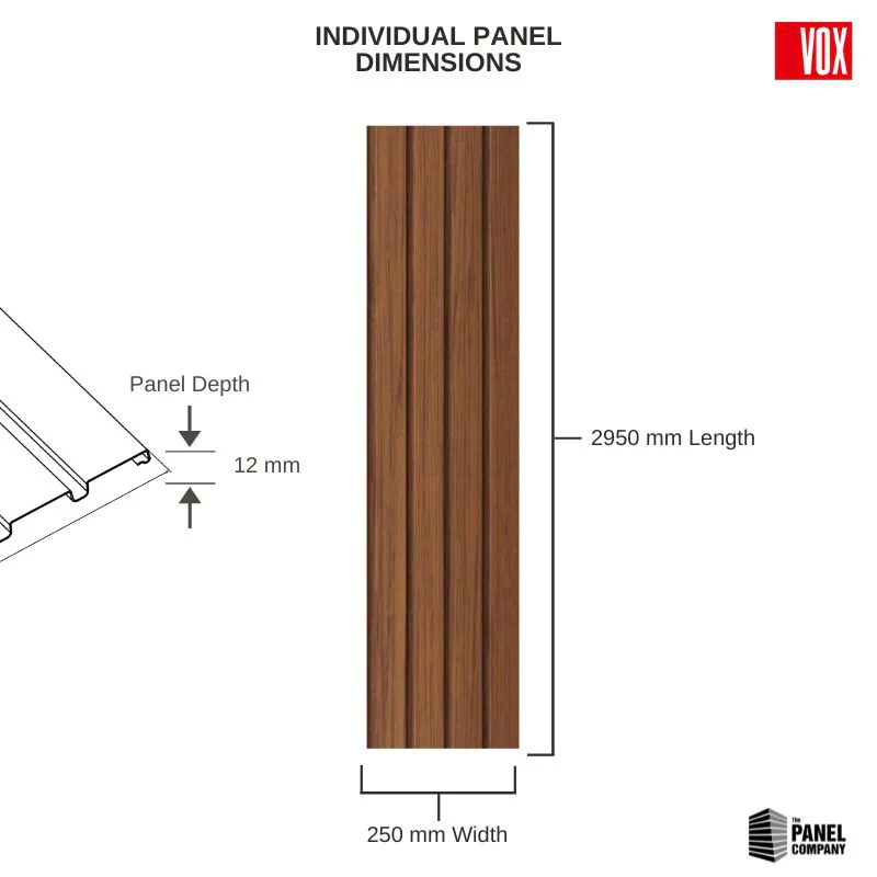 Walnut - Vox Fronto Slat Wall Panels - Image 7