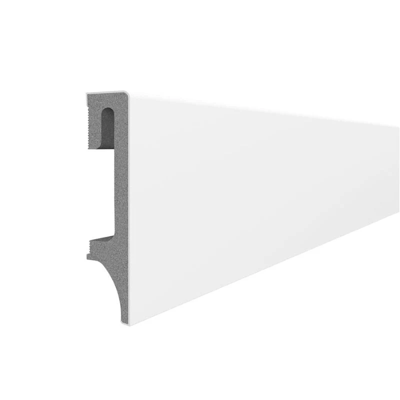 White Vox Espumo Skirting Board | 80mm x 2.4m | 1 Pack